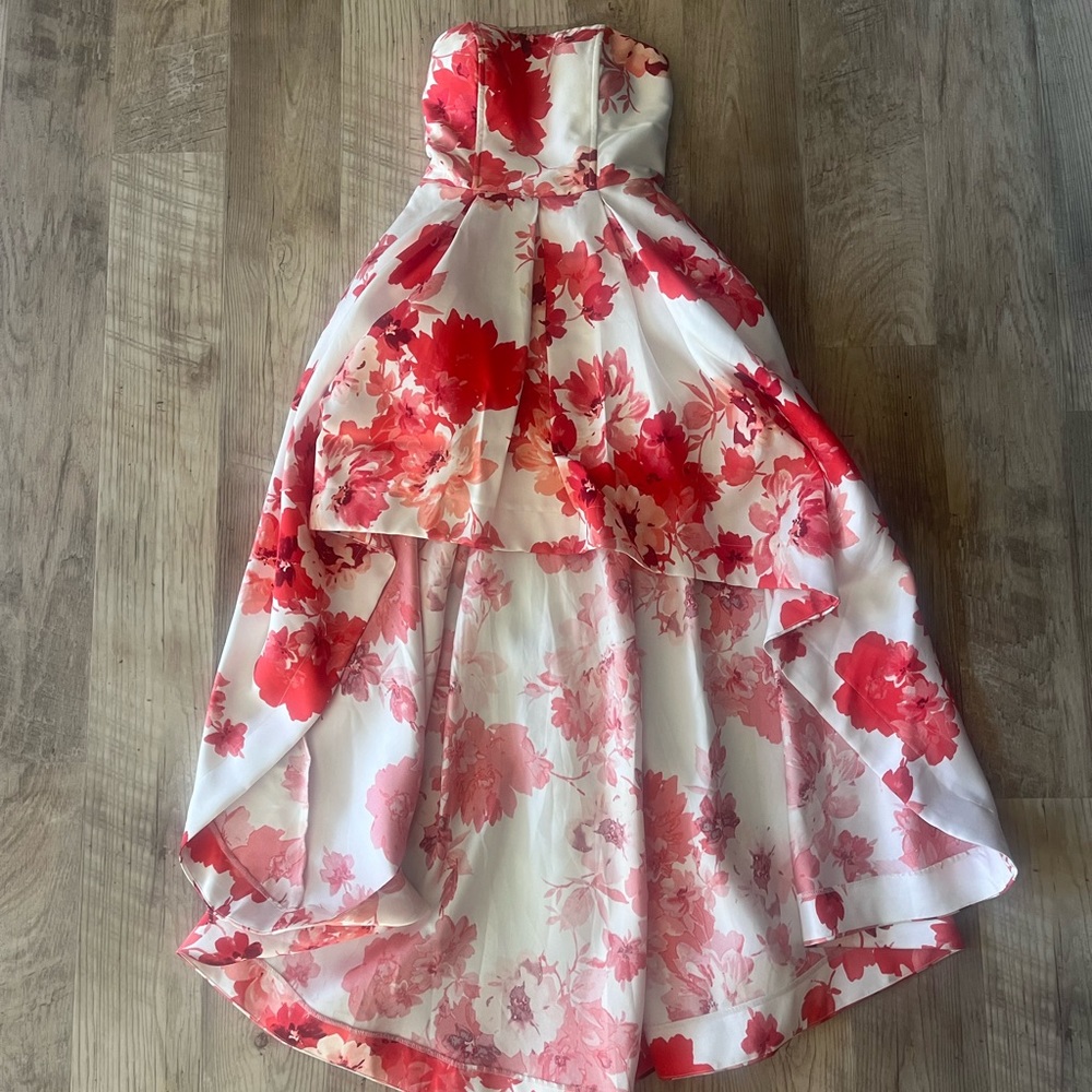 dillards high low pink prom/hoco dress